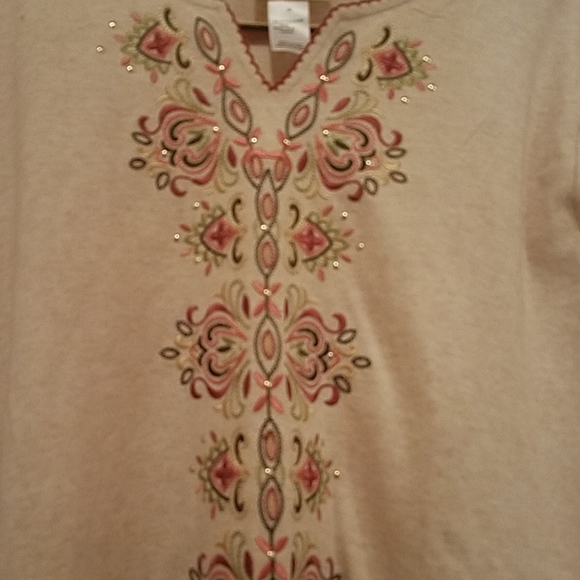 Alfred Dunner top 3/4 sleeve - Picture 2 of 3